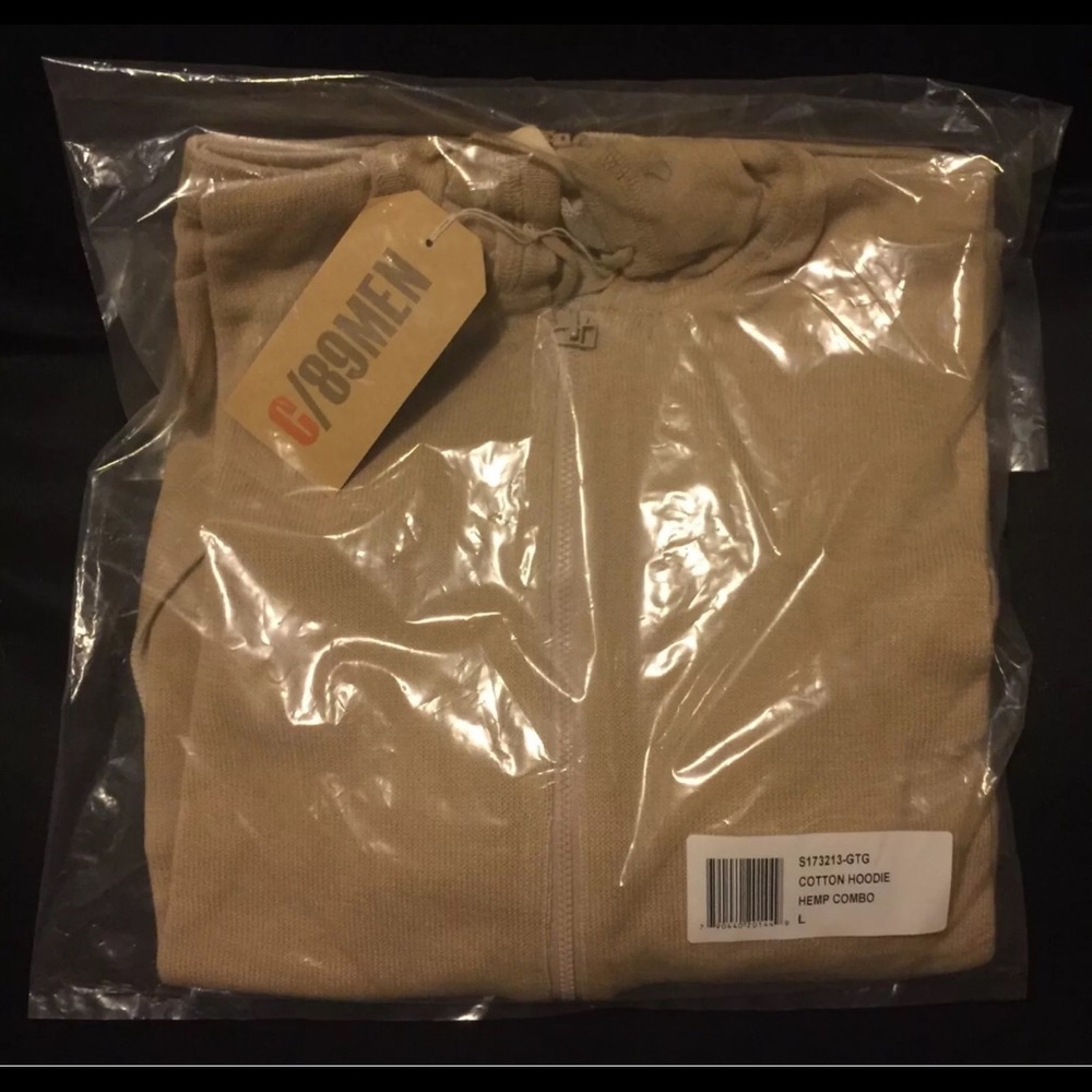 C89 Hoodie Hemp/Beige Size Large